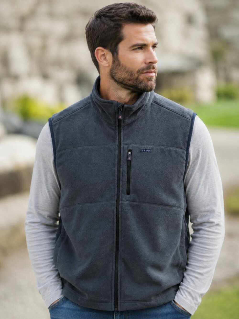 Izod Gray Vest for Versatile Layering